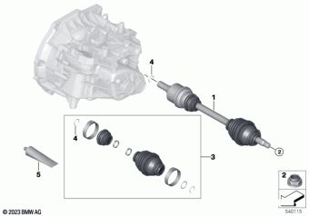 Eje Delantero con Transmisión Automática. Mini Cooper R55 R56 R57 2007-2015