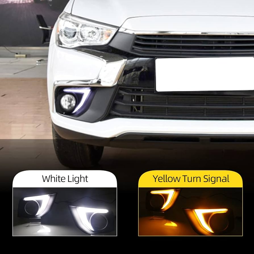 LED DRL Fog Lamp Trim. Mitsubishi ASX 2016-2019