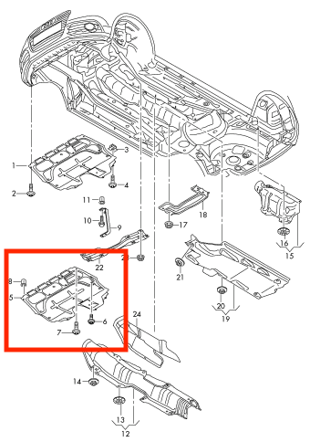 Cubierta Inferior de Motor. Audi A1 2010-2014