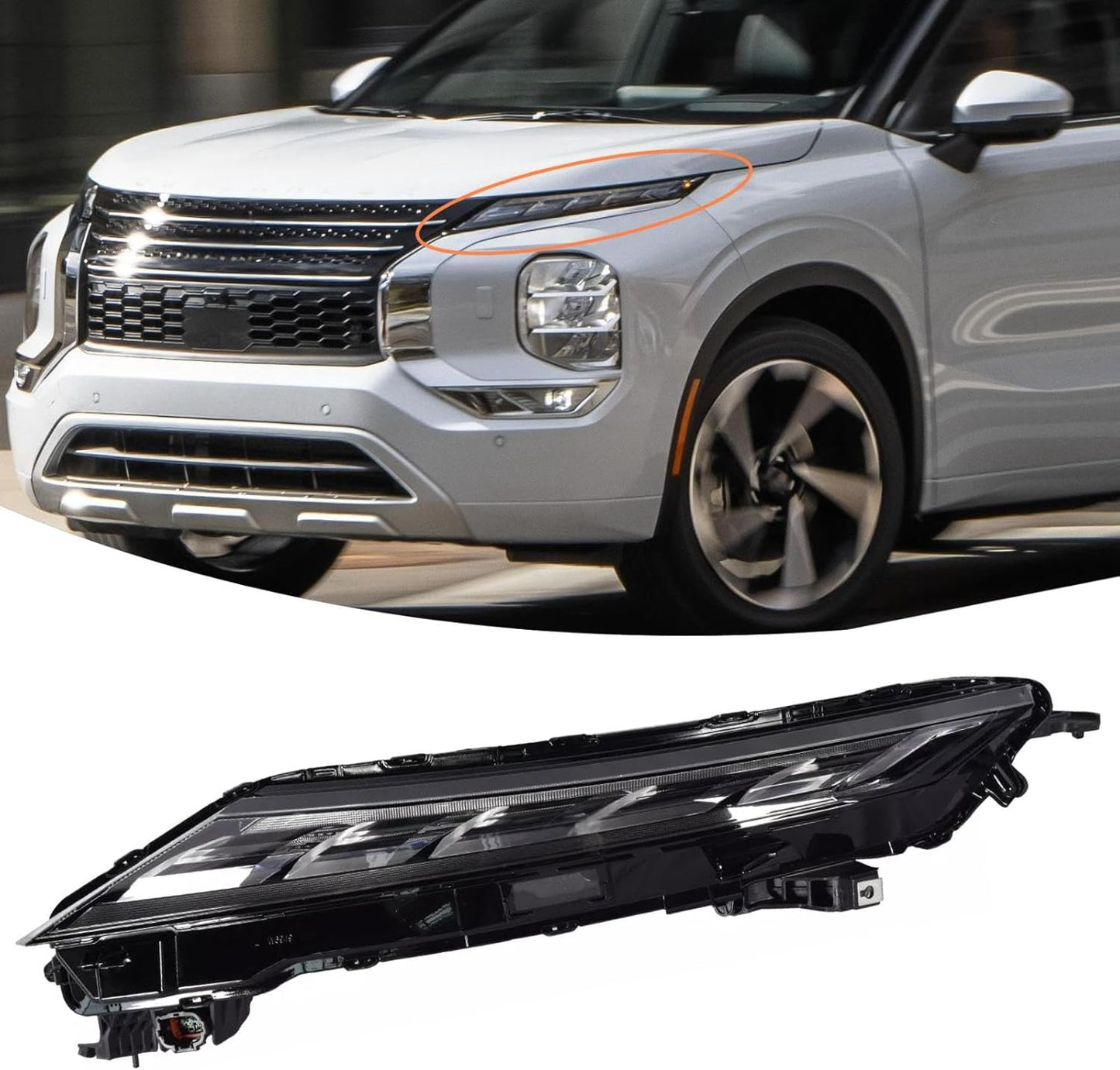 Directional Headlight. Mitsubishi Outlander 2021-2024