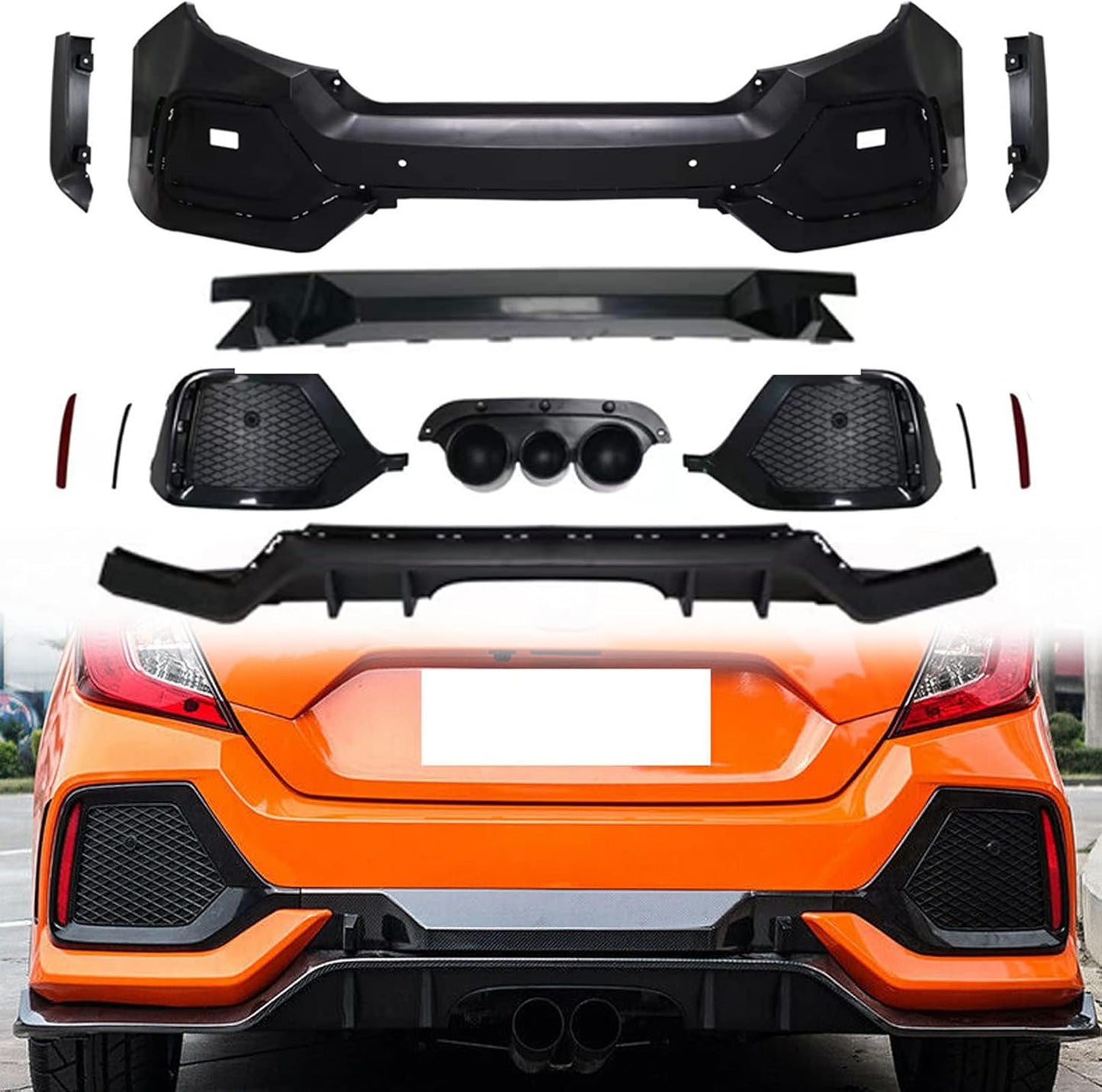 Defensa Trasera. Honda Civic 2016-2021