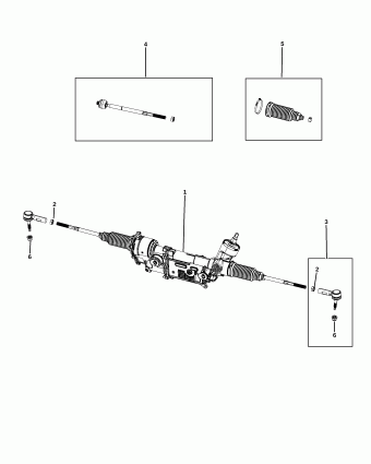 Cremallera de Dirección ElectroAsistida (Original) 68230030AD. Dodge RAM 1500 2013-2018