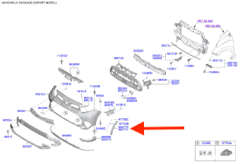 Front Bumper Side Moldings. KIA Picanto 2020-2023 X-Line