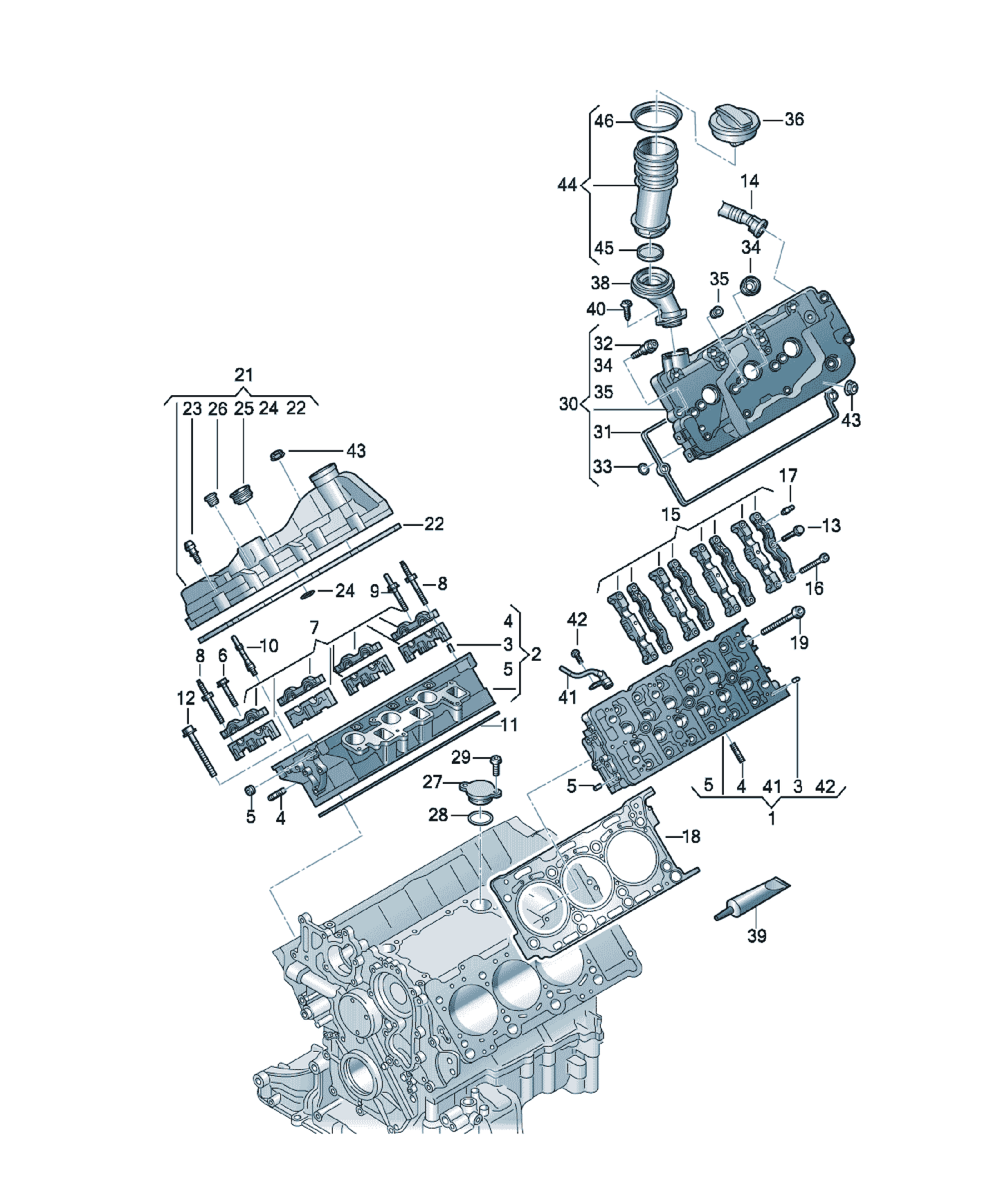 Tapa Válvulas Motor 3.0 TDI. Volkswagen Audi Porsche