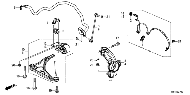 Sensor de ABS Rueda Delantera. Honda Odyssey 2018-2026