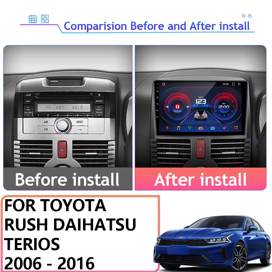 Pantalla Multimedia 9". Toyota Terios 2006-2016