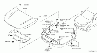 Engine Cover. Nissan Frontier NP300 (D23) 2015-2020