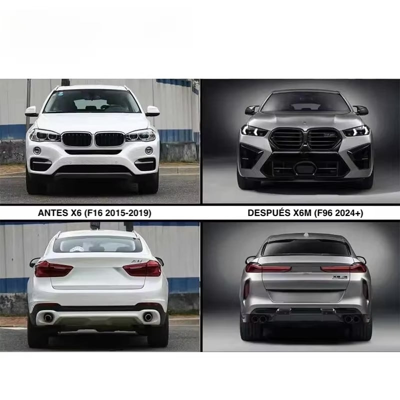 Body Kit Upgrade to X6M F96 2024+. BMW X6 F16 2015-2019