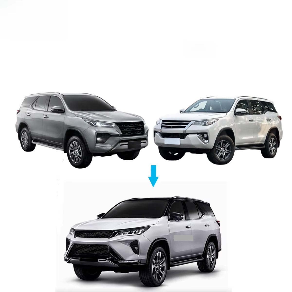 Body Kit estilo Sport. Toyota Fortuner 2016-2021