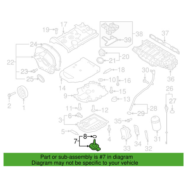 Sensor de Nivel de Aceite de Motor 06E907660. VW/Audi 2005/2018