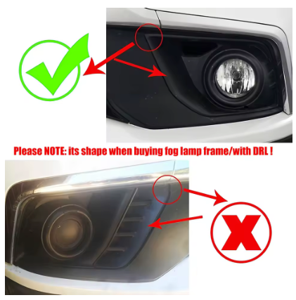 Fog Light Bezels Update with DRL (Daytime Running Light). Mitsubishi ASX 2016-2018
