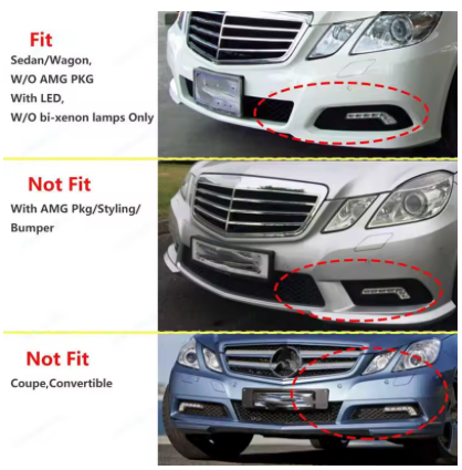 Marcos Antinieblas. Mercedes Benz Clase E 2010-2013