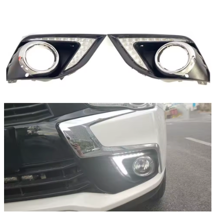 Fog Light Bezels Update with DRL (Daytime Running Light). Mitsubishi ASX 2016-2018