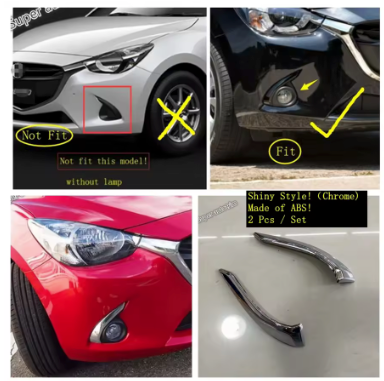 Molduras Cromadas de Marcos Antinieblas. Mazda 2 2015-2018