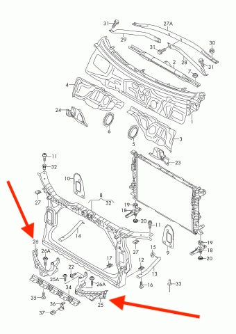 Bracket (Soporte) Faro Delantero. Audi Q5 2009-2012