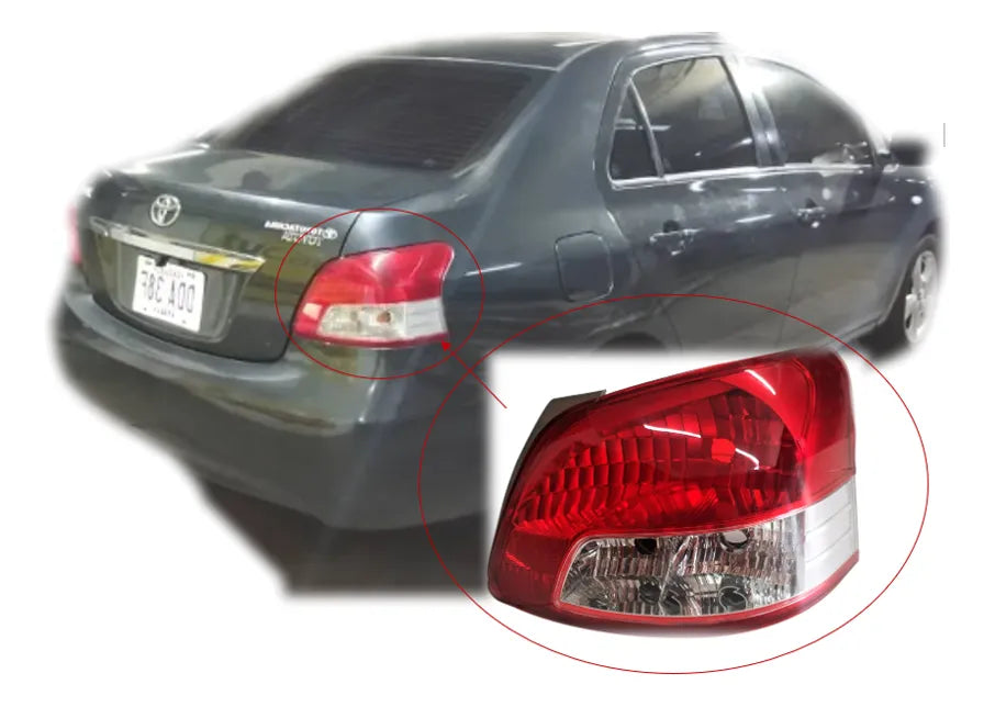 Faro Trasero. Toyota Yaris 2007-2012 Sedán