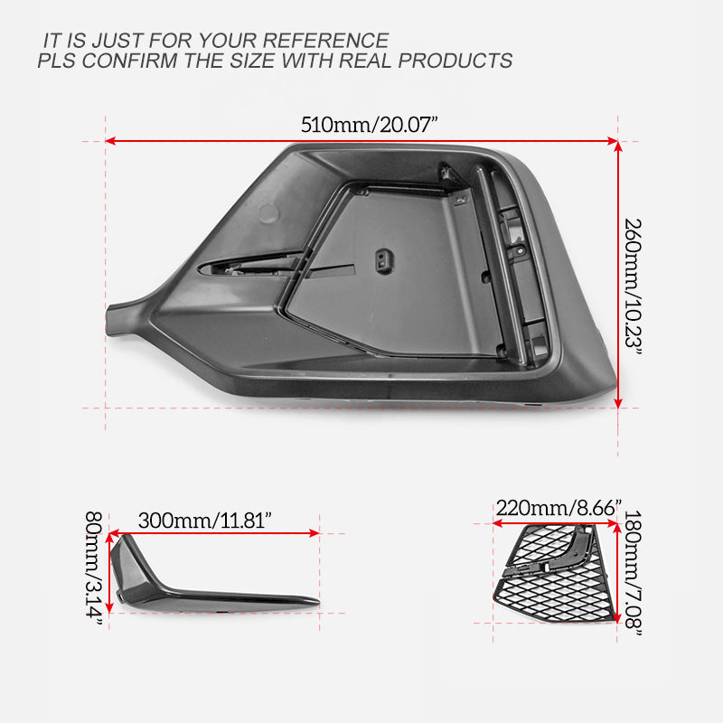 Molduras laterales de Defensa Trasera. Honda Civic 2017-2021
