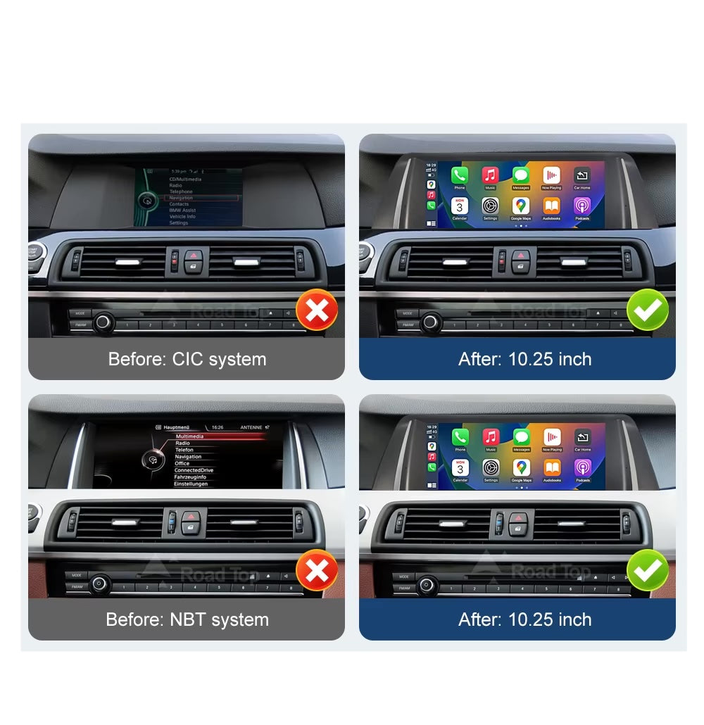 Pantalla multimedia Inalámbrico Carplay Android auto. BMW Serie 5 F10/F11 2010-2017