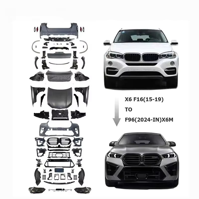 Body Kit Upgrade to X6M F96 2024+. BMW X6 F16 2015-2019