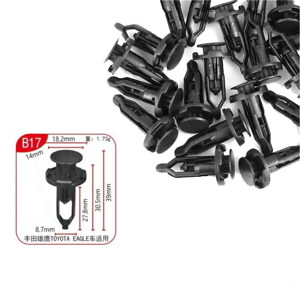 Set (x50) Clips para Acople de Carrocería. Toyota Lexus Scion
