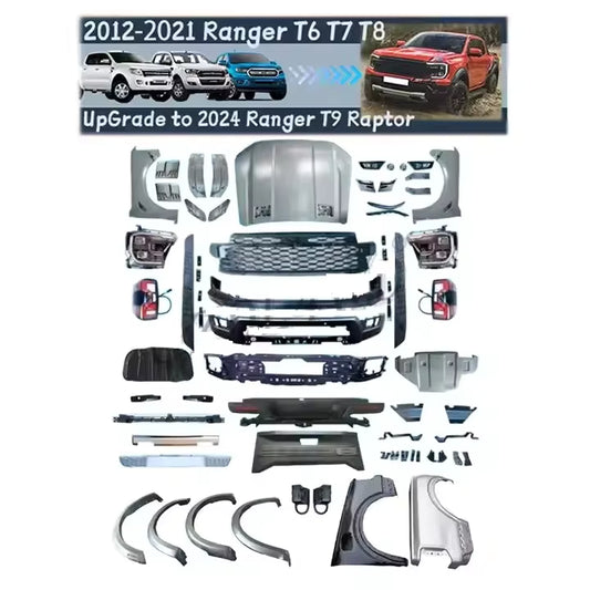 Body Kit Conversión para Ranger T6 T7 T8, actualización a T9 Raptor Facelift. Ford Ranger 2012-2021