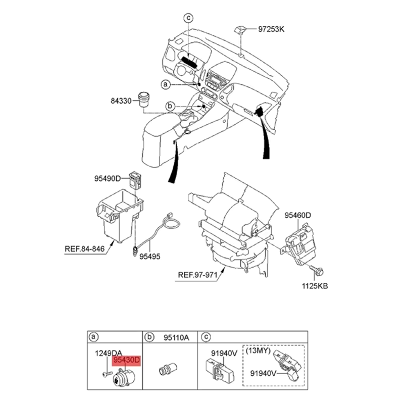 Botón de Encendido Apagado. Hyundai Tucson Ix35 2010-2017