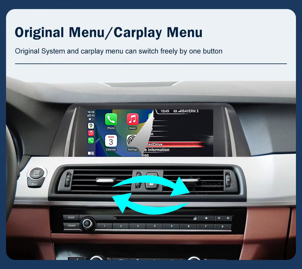Pantalla multimedia Inalámbrico Carplay Android auto. BMW Serie 5 F10/F11 2010-2017