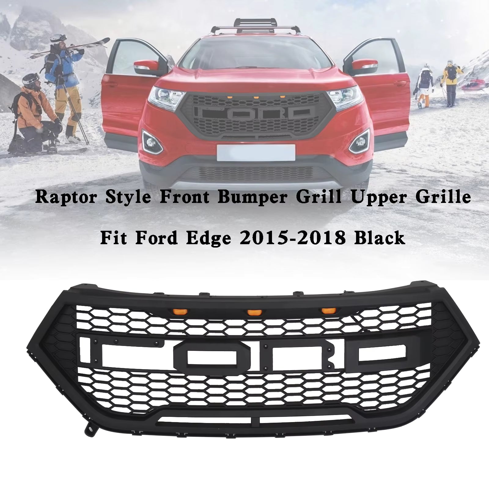 Parrilla estilo Raptor. Ford Edge 2015-2018 – Yudere Motors