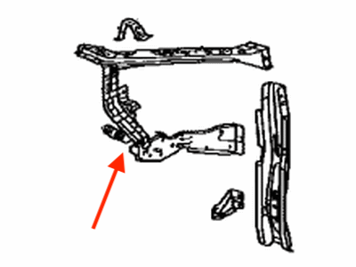 Soporte Lateral de Radiador (Original). Lexus RX350 RX450h 2010-2015