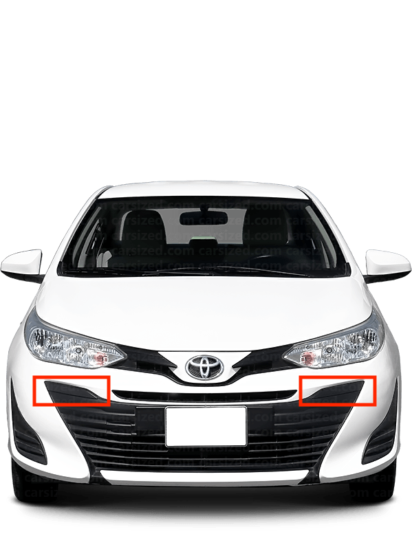Cubierta Luz Diurna Defensa Delantera. Toyota Yaris Vios 2018-2022