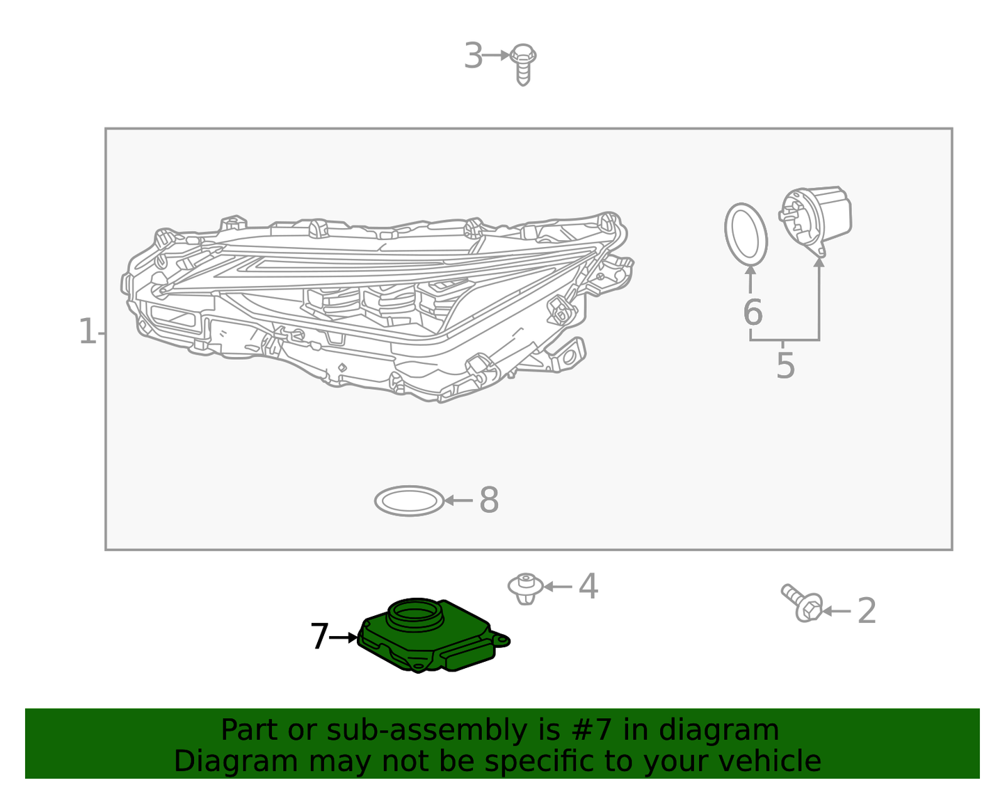 Headlight LED Module. Lexus IS 2017-2021