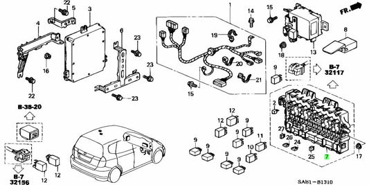 Fusilera. Honda Fit 2002-2008 1.3L