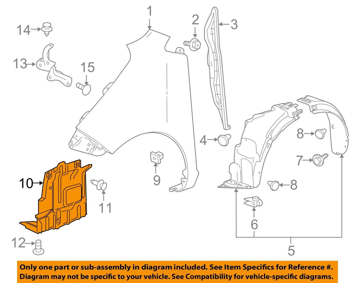 Escudos de salpicaduras del guardabarros delantero. Chevrolet Spark 2016-2022