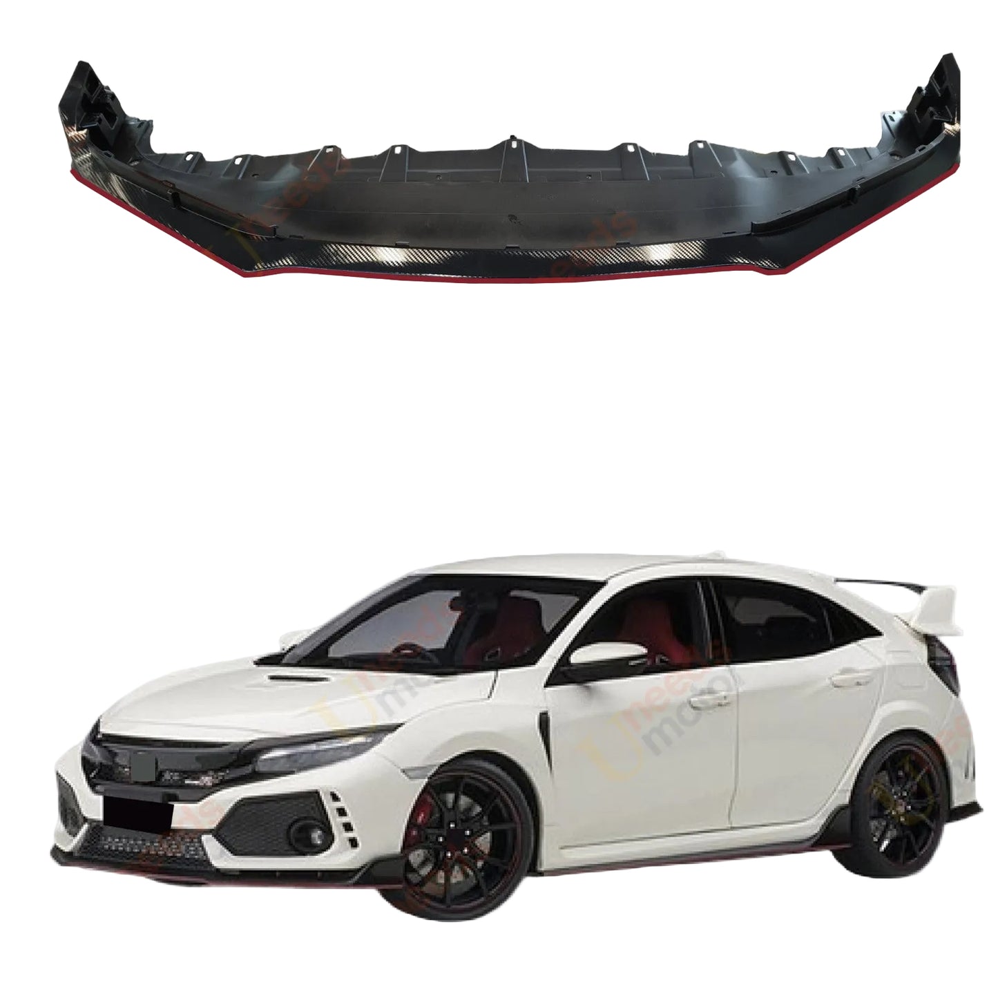 Spoiler Inferior Defensa Delantera Type R. Honda Civic 2017-2021