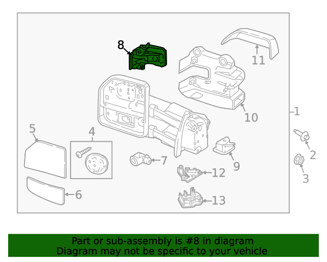 Side Mirror Turn Signal Light (Original). Ford F-150 2018-2020