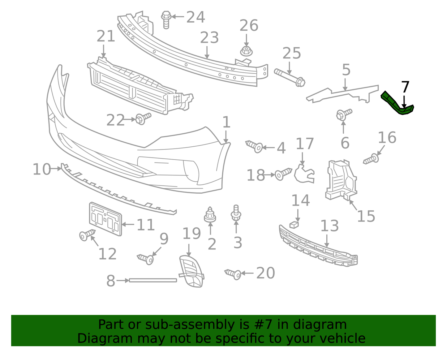 Bracket Defensa Delantera. Honda Odyssey 2018-2024