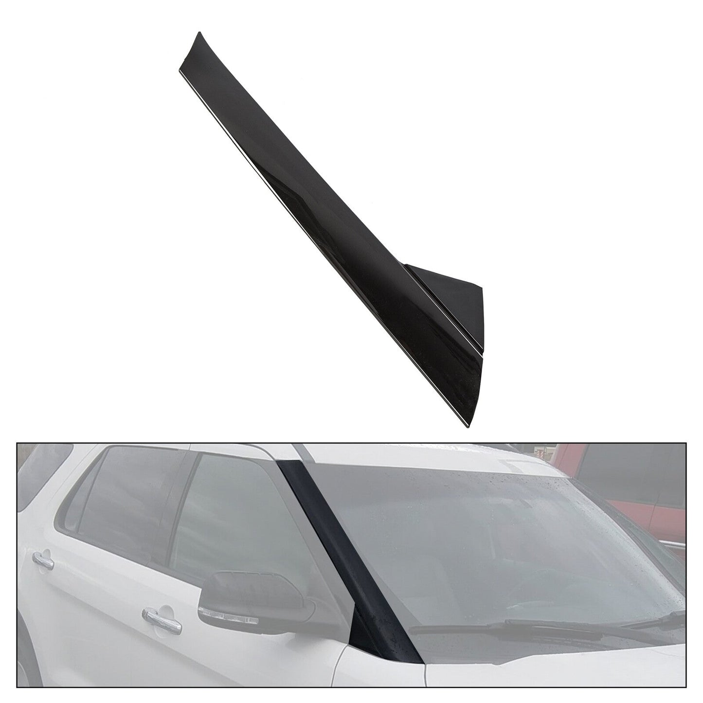 Moldura lateral de Parabrisas Delantero. Ford Explorer 2011-2019