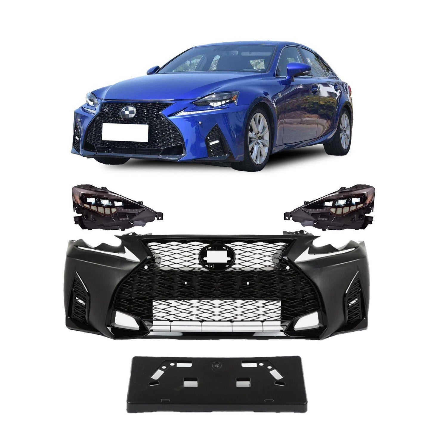 Defensa Delantera F-Sport Actualización 2021+. Lexus IS 2014-2016