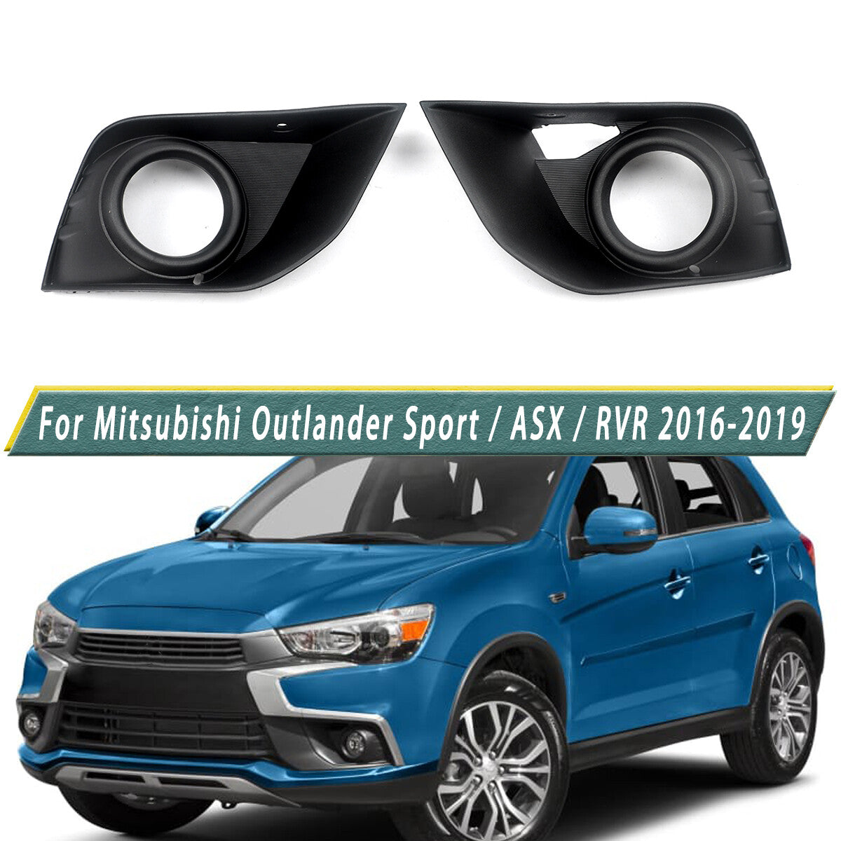 Fog Light Bezels Without DRL (Daytime Running Lights). Mitsubishi ASX 2016-2019