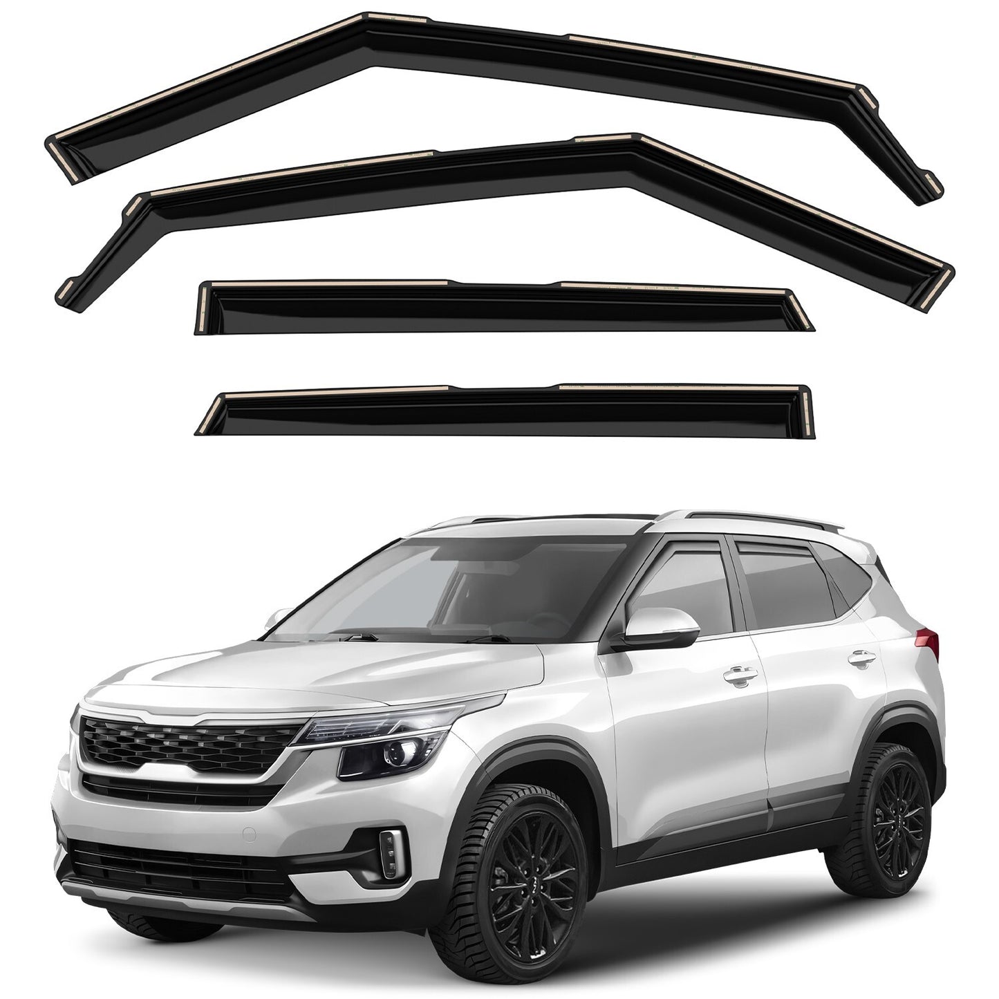 Window Visors. Kia Seltos 2021-2026