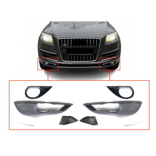 Molduras Inferiores Defensa Delantera. Audi Q7 2010-2015 Sin S-Line