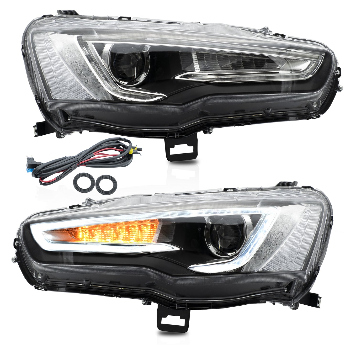 LED Headlights. Mitsubishi Lancer 2008-2017