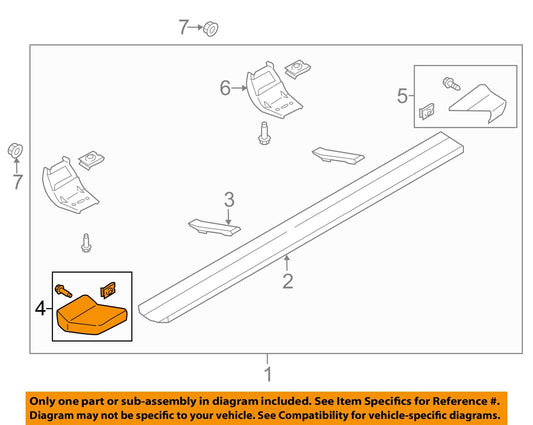 Side Step Front Molding. Ford F-150 2015-2020