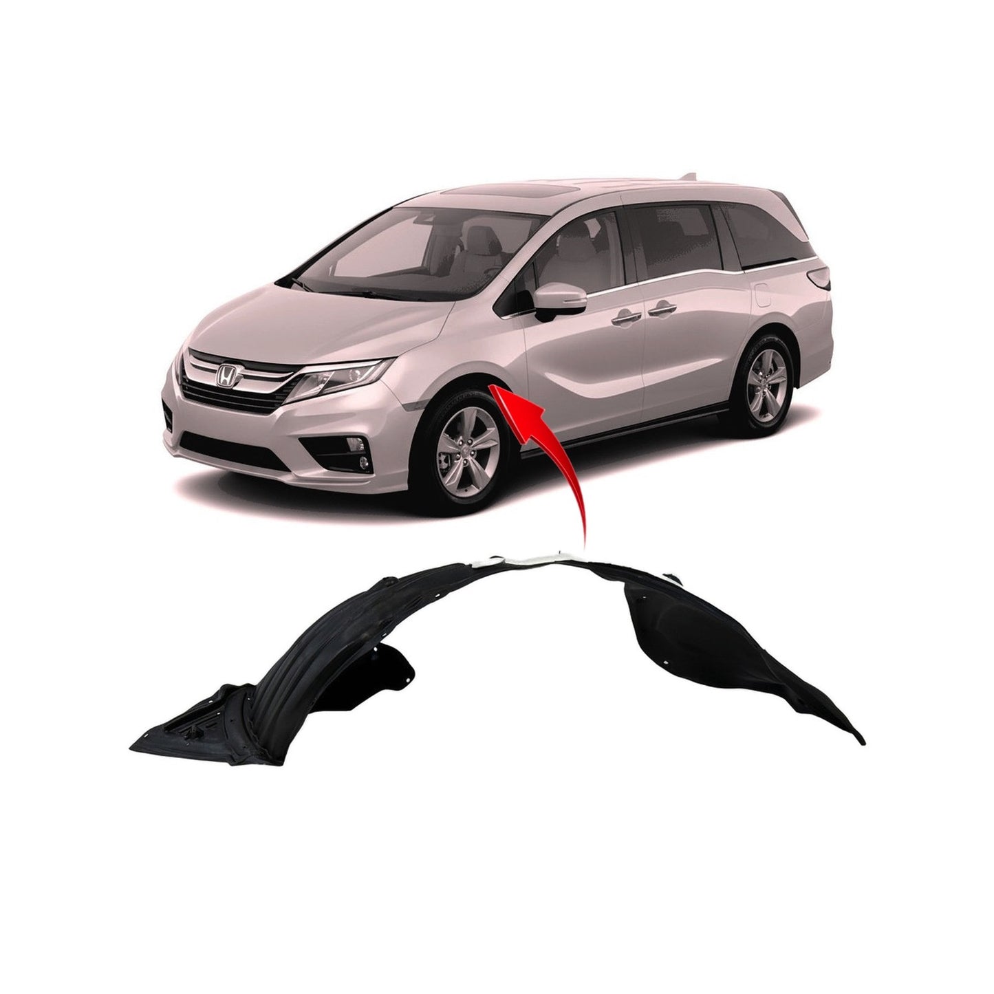Cubierta Guardapolvo Rueda Delantera. Honda Odyssey 2018-2024