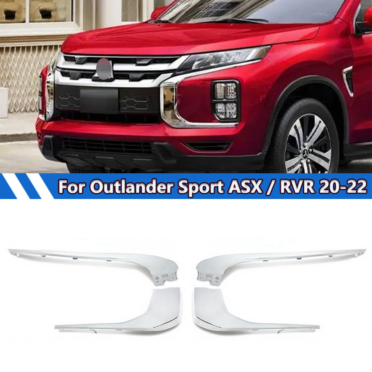 Chrome Trim Front Bumper. Mitsubishi ASX 2020-2024