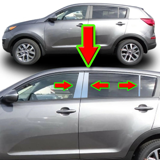 Molduras Cromadas para Ventanas. Kia Sportage 2011-2016