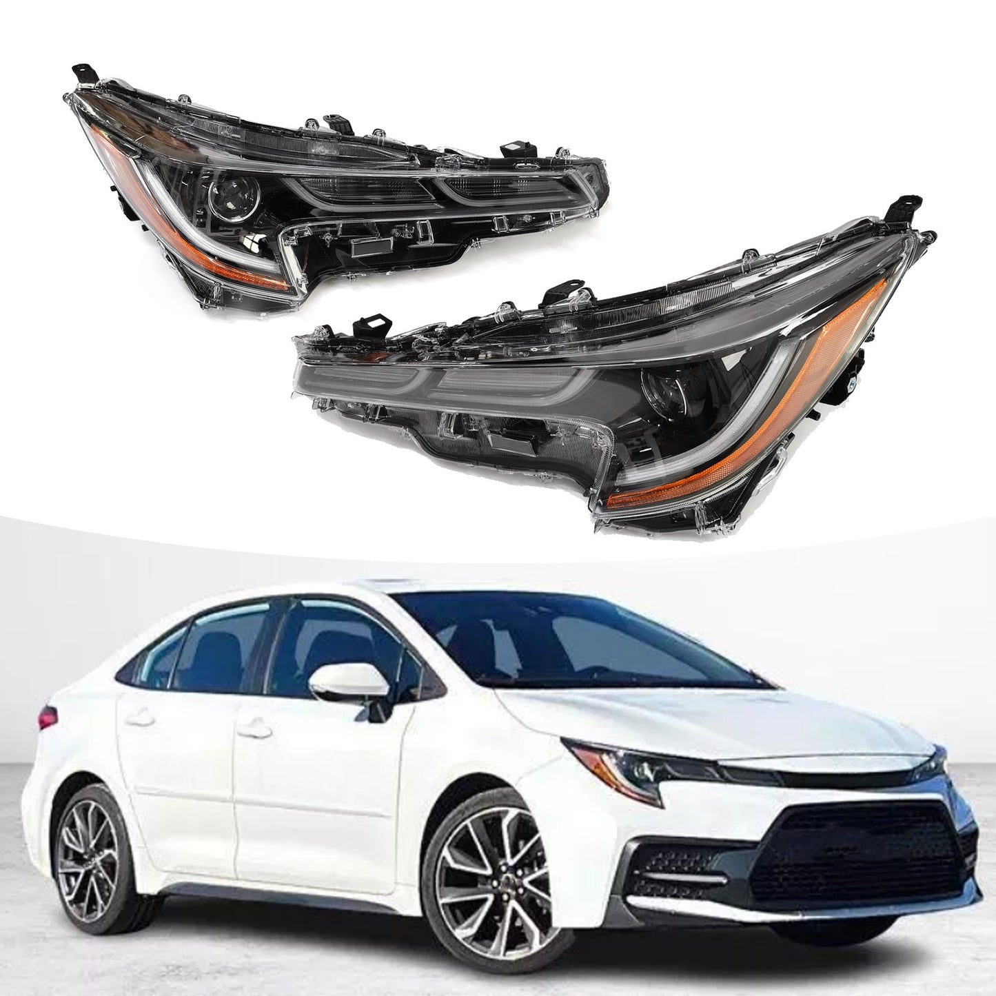 Faros Delanteros. Toyota Corolla SE XSE XLE 2019-2022