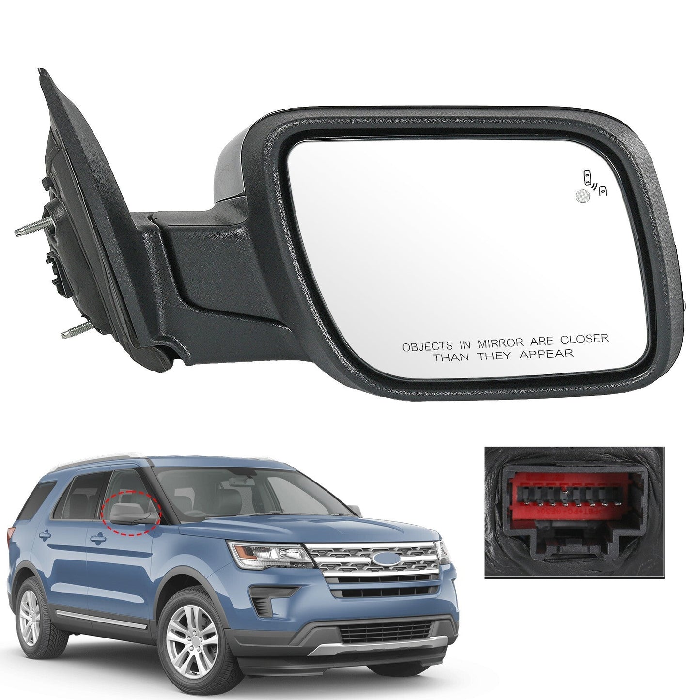 Retrovisor Externo C/Sensor de Punto Ciego. Ford Explorer 2016-2019