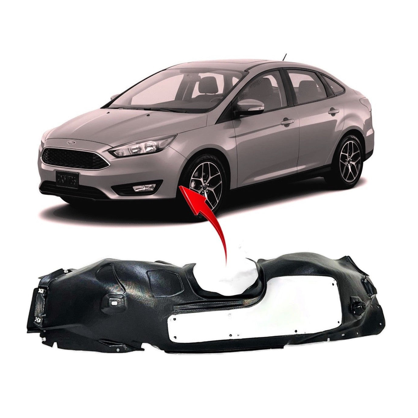 Cubierta Guardapolvo Rueda Delantera. Ford Focus 2012-2018