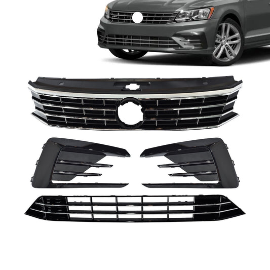 Set Parrillas Delanteras estilo R-Line- Volkswagen Passat 2016-2019